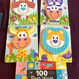 Toddler Puzzle & Book Lot – Melissa & Doug + DK